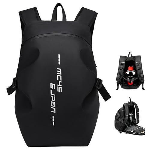 Motorcycle Backpack,waterproof helmet backpack for Men,riding bag,bikers backpack,laptop bags,large capacity travel backpacks (Black)