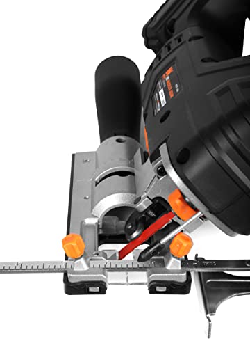Image of WEN Cordless Jigsaw, Brushless with Variable Speed, 20V Max 4.0 Ah Lithium Ion Battery and Charger (20667)