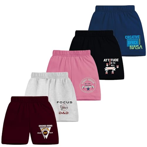 Image of MIST N FOGG Boys&Girls Cotton Shorts Pack of 5