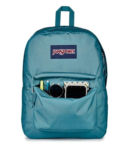 Image of JanSport SuperBreak One Backpack - Durable, Lightweight Bag with 1 Main Compartment, Front Utility Pocket with Built-in Organizer, Premium Backpack, Emerald Pool