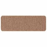 vidaXL Hellgelbe Polyester-Treppenmatte Rechteckige rutschfeste Matte für drinnen Modernes Design Ideal für Flur Fleckenbeständig & Leicht zu reinigen 25 x 60 cm Teppichbodenbelag Texturierter Läufer