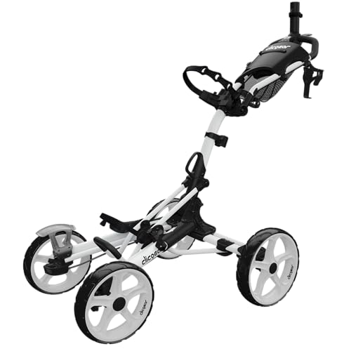 Clicgear Model 8+ | 4-Wheel Golf Push Cart (White)