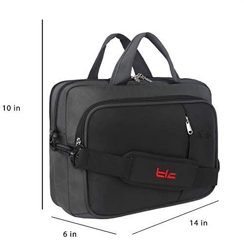 Image of TLC MU 4-14 L Office Laptop Sling Messenger Portfolio Bag with Adjustable Strap -TLCMU4O (Grey)