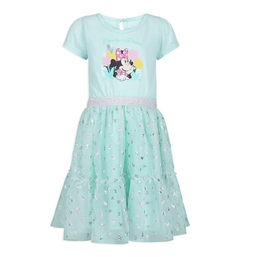 Disney Minnie Mouse Girls Short Sleeve Dress for Toddlers and Big Kids