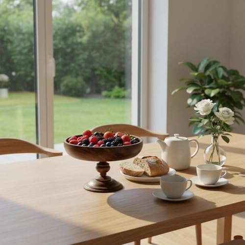 Bandeja de madera maciza Pitycbo S 21cm plato para servir y organizar joyas 8