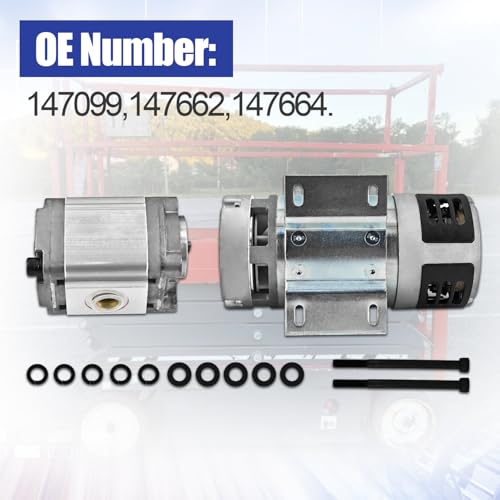 Image of 147664 147662 Hydraulic Pump Motor Assembly 24V Fits for Skyjack SJIII3215 SJIII3219 SJIII3220 SJIII3226 SJIII4620 SJIII4626 SJIII4632 Scissor Lifts, Replaces 147099