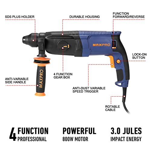 MAXPRO Martello Perforatore SDS-Plus 800W, 6