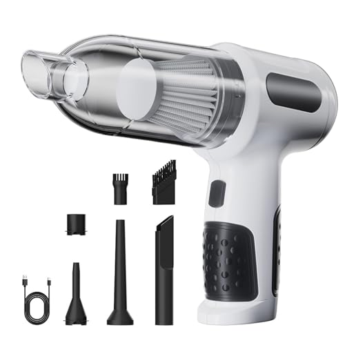 Aspirador de coche - Central eléctrica de alta succión inalámbrica, Aspiradora portátil para vehículos, Máquina de limpieza automotriz motorizada para limpieza profunda, Barredora p