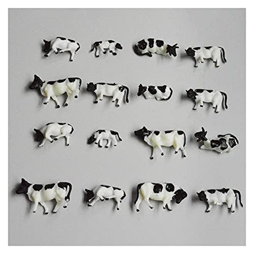 Generic 1:87 Modell Kunststoff Tier Kühe Ho BAU Layout Sand Spielzeug Diorama Bauernhof Tiere Schwarzweiß 10 stücke – Bild 5