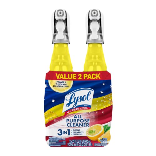 Lysol All Purpose Cleaner Spray, Multi-Purpose Disinfecting Spray, Kitchen & Bathroom Cleaner, Lemon...
