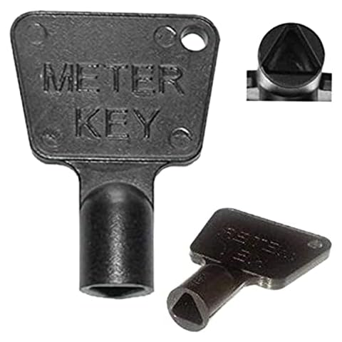 SUL Meter Box Key-Triangle Key-Electric Meter Key-Gas Meter Key-Utility Key-Triangle Socket Spanner Key-2 Pack Black Cover