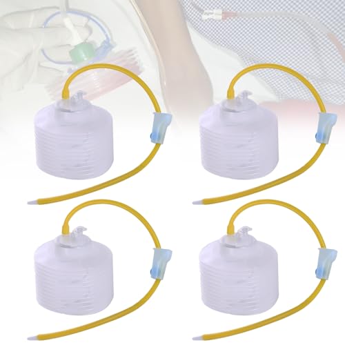 Wound Drainage Bulb, 1000mL Waste Liquid Collection Airbag, Disposable, 4 Pcs (B)