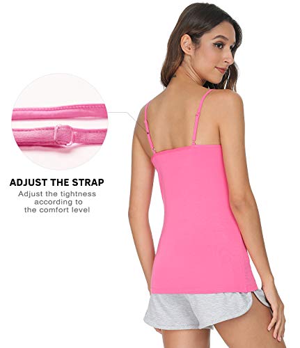 image for Vislivin Women's Basic Solid Camisole Adjustable Spaghetti Strap Tank 