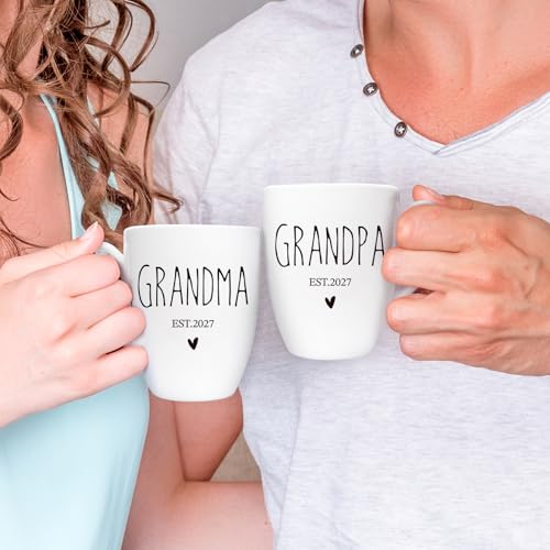 Taza de cerámica blanca para abuelos con diseño moderno miniatura 4