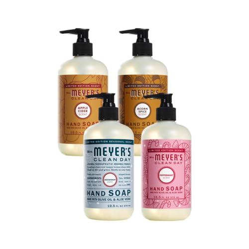 Mrs. MEYER'S CLEAN DAY Seasonal Hand Soap Bundle Variety, Apple C...