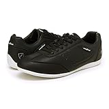 Goodyear Octane Racing Sneaker for Men, Pair, Athletic Auto Racing Footwear with Non-Slip EVA Rubber Soles, Vegan Leather Upper, Mesh Lining - Black/White/Size: 10