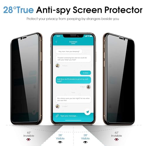 Image of DPJ Premium Grade Privacy Tempered Glass For iPhone 13 Mini (5.4 Inch) Full Coverage Anti-Spy 9H Hardness Screen Protector Guard [Pack of 1] [Privacy]