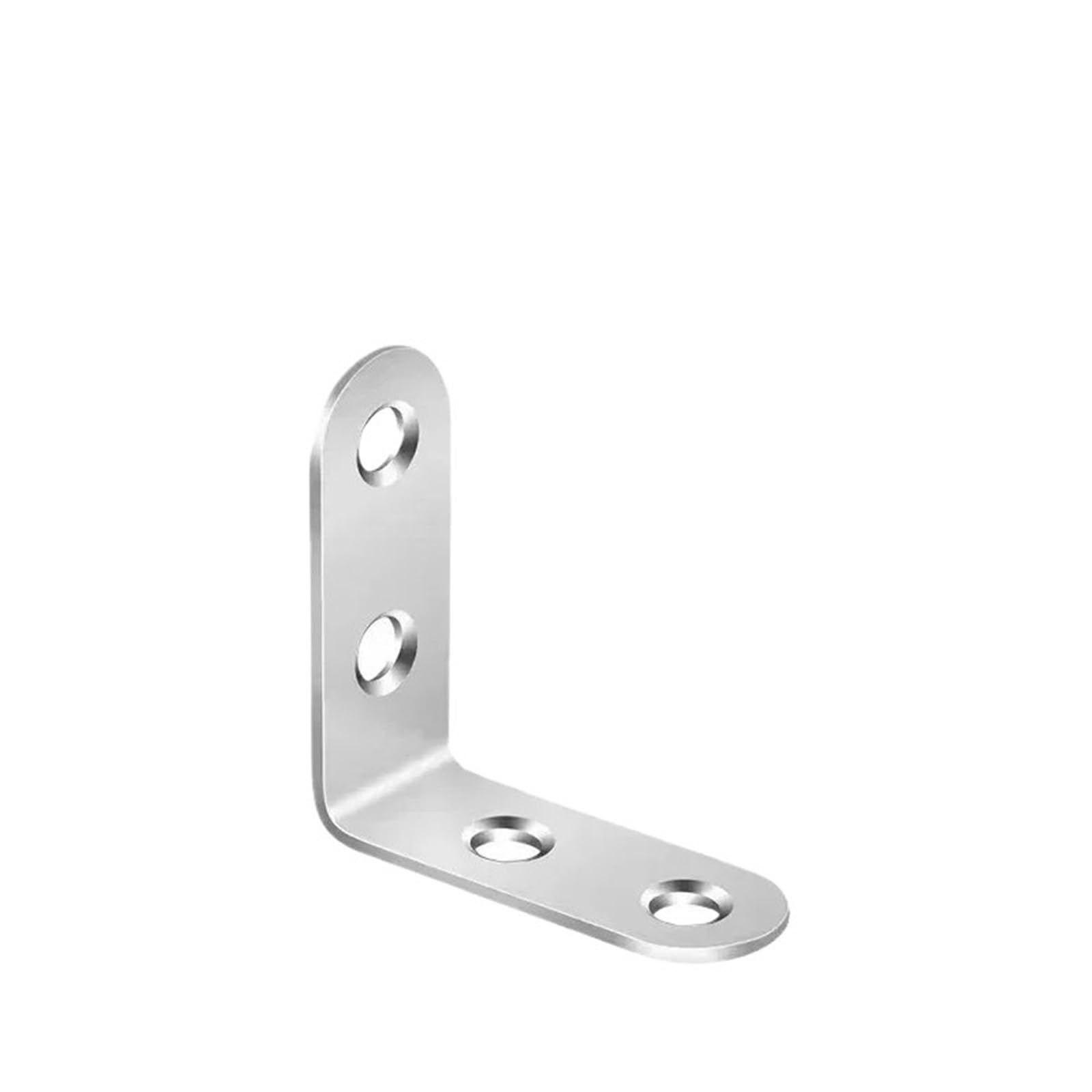 Escuadra de acero inoxidable， Soportes de esquina en forma de L Soporte de esquina de acero inoxidable Soportes de conector en ángulo recto en L Marco de soporte de gabinete de muebles(1Pcs16x40mm)