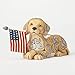 Jim Shore HWC by Enesco Dog Holding Flag Figurine