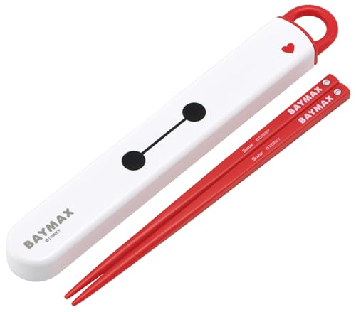 Image of Skater ABS2AM-A Disney Baymax 26 Chopsticks & Chopsticks Case Set, Children's Lunch, 6.5 inches (16.5 cm), Made in Japan, Dishwasher Safe, Sliding Type, For Boys & Girls