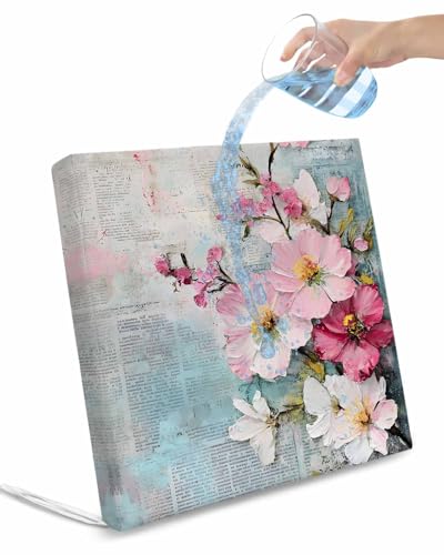 Spring Floral Outdoor Cushion Chair Cover Set of 2 - Waterproof Couch Seat Covers, Vintage Flowers Pastoral Retro Botanical Patio Furniture Protector Cushions Slipcovers for Sofa/RV, 22