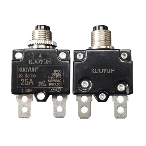 Disjoncteur à broche droite série 88 protégeant vos circuits 25 V de la surcharge