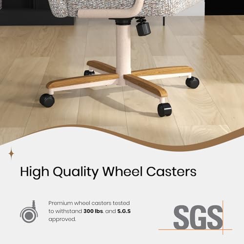 Chromcraft D7775CHLT-31-DP32CHLT-1PC Douglas Casual Dining Chairs Classic Swivel Tilt Dinning Chairs With Casters, Wooden Arm Metal Base Chairs With Rolling Wheels For Kitchen & Dining Room thumb #6