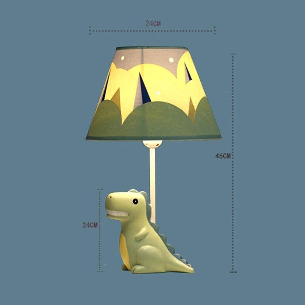 XANAYXWJ Lámpara de Escritorio habitación Dibujos Animados Dinosaurio Verde Dormitorio lámpara de Noche Creativo cálido romántico Lindo Blando Joven Decorativo