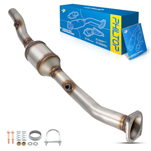 PHILTOP Catalytic Converter Kit W/Gasket Direct-Fit Compatible with Toyota Celica 1.8L 2000-2005 Replace# 53591, 1741022380, 1741022070, 24064, 40618, 51146, Stainless Steel(EPA Compliant)