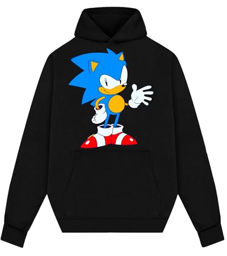 Sonic - Fast Runner Graphic Black Hoodie