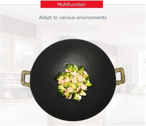 Wok de hierro fundido 18 pulgadas estilo chino tradicional miniatura 2