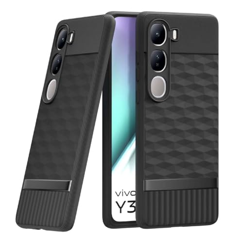 Image of Shockproof Case for Vivo Y300 5G / V40 Lite 5G | Full Camera Protection | TPU Flexible Back Cover for Vivo Y300 5G / V40 Lite 5G (Matte Black)