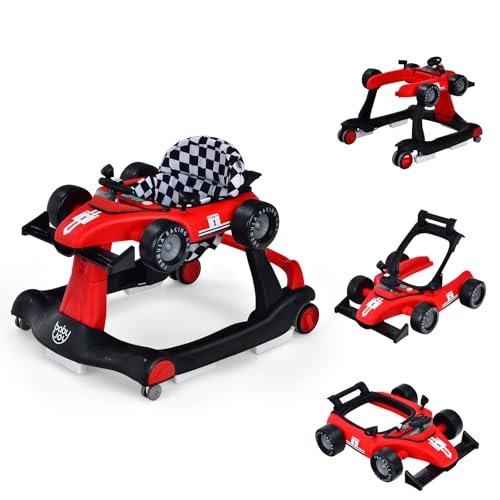 FANTASK 4 in 1 Lauflernhilfe, Baby Walker Autoförmig mit Musikbox, Licht &...