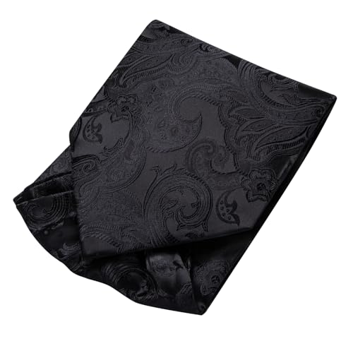 Image of Dubulle Paisley Floral Ascot for Men Self Tie Mens Cravat and Pocket Square Cufflinks Wedding