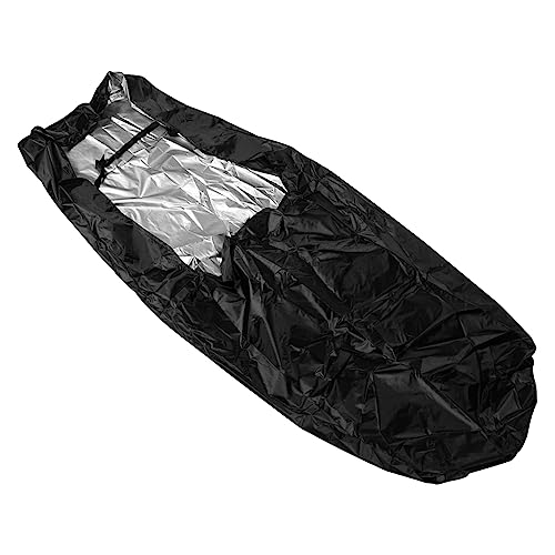 GALPADA Lawn Mower Cover Transparent Lawnmower Waterproof Protective Universal Tarpaulin Grass Machine Large Protection Outdoor Accessories Mowing Patio Protector Covers Heavy Fabric Black