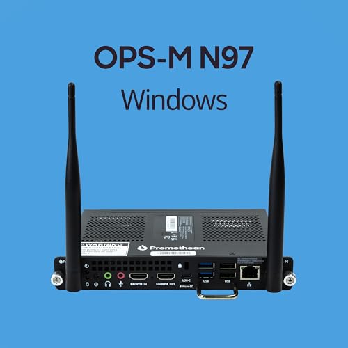 Image of Promethean OPS-M N97 8GB DDR5 RAM, 256GB SSD, UHD Graphics, Wi-Fi 6, Bluetooth 5.2, 4K HDMI, OPS Slot-in PC Module for Interactive Displays