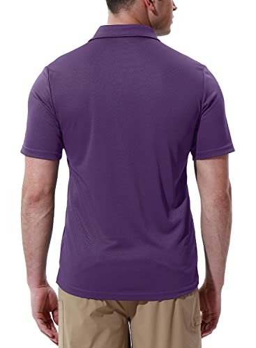 Gopune Men's Polo Shirts Short Sleeve Dry Fit Sports Outdoor Golf Shirts with Pocket3