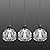 Weesalife Crystal Chandeliers for Dining Room Lights Fixture Over Table, 3 Pack Black Modern Pendant Light Fixture?Crystal Pendant Lighting for Kitchen Island Bathroom Bar