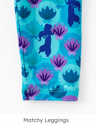 Image of Disney Girls Outfits Long Sleeve Lightweight Shirt +Leggings Clothing Sets | Officially Licensed丨Toddler Girl Fall Clothes丨Cute Character Print丨Soft Stretch Fabric丨Ruffle Detail丨Lightweight Wear