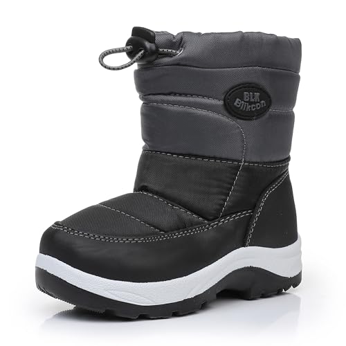 Blikcon Boys Girls Snow Boots Slip Resistant Waterproof Winter Boots (Toddler/Little Kid)
