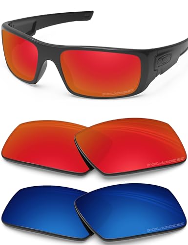 Image of BLAZERBUCK 2 Pairs Polarized Replacement Lenses for Oakley Crankshaft Sunglasses