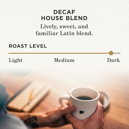 Peet's Coffee, Dark Roast Decaf Single Serve Coffee Pods - Decaf House Blend 32 Count (1 Box of 32 Pods)