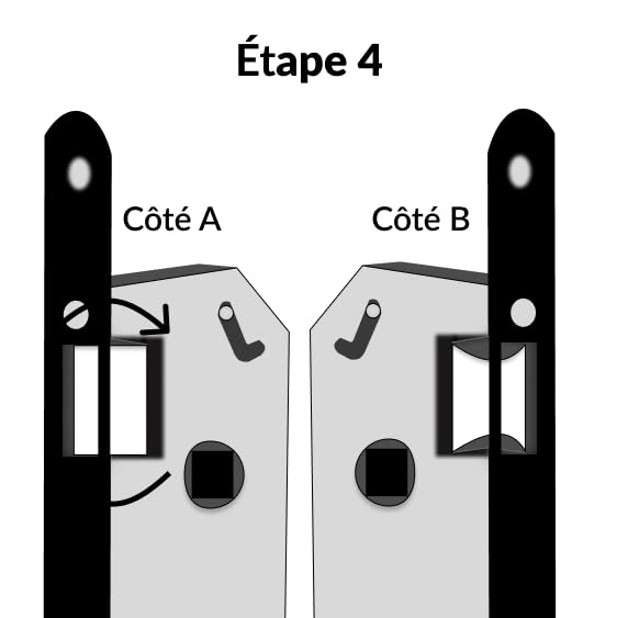 FTH - Serrure Encastrable Haut de Gamme SE 50 - Système de Retournement - Fermeture à Deux Tours - Têtière Nickelée Noir Mat - Coffre Acier - Axe 50 mm - Pour Porte d'Entrée - Noir