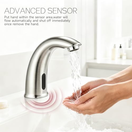 Robinet de lavabo sans contact intelligent avec vanne de mélange d'eau - 3