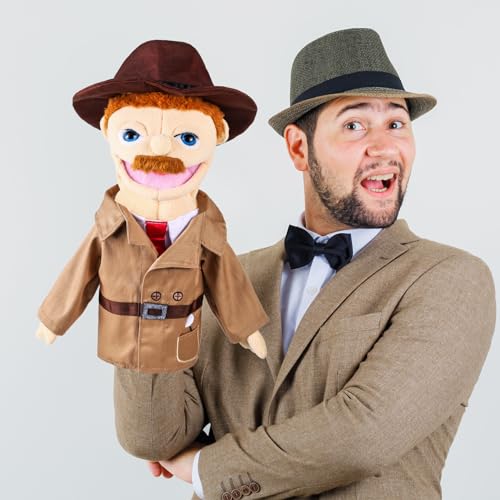 image for ZJoey Role Play Hand Puppets Hand Plush Chef Doctor Fireman Pirate Det
