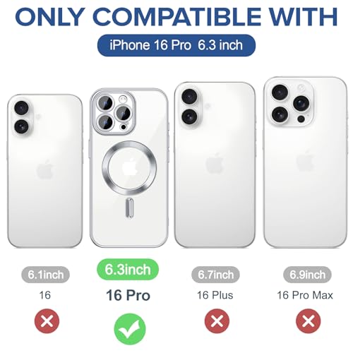 Coque iPhone 16 Pro transparente aimantée compatible MagSafe silicone souple antichoc Hython - 7