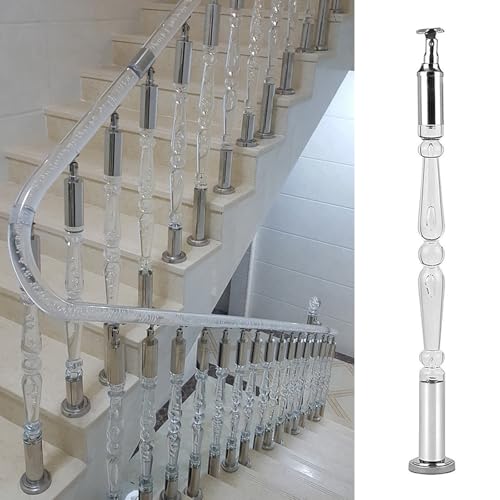 Balaustres acrílicos regulables de 95 cm para barandillas con pendiente