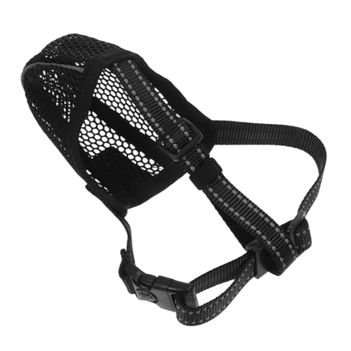 SUPVOX Mesh Dog Muzzle for Large Dogs Soft Breathable Adjustable Mouth Cover Biting and Chewing Comfortable and Durable