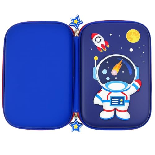 Estojo Escolar 3D Infantil Design Impermeável Organizador para Lápis e Canetas Case Bolsa Volta as Aulas Modelos Unicornio Dinossauro Astronauta EVA (Modelo 8)
