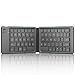 iClever Bluetooth Keyboard - Foldable Keyboard (Sync Up to 3 Devices) in Portable Pocket Size, Rechargeable Multi Device Folding Keyboard for iPad iPhone Mac Tablet Laptop Android Phone Windows iOS
